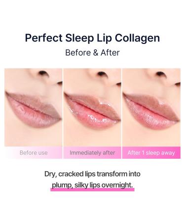 Perfect Sleep Lip Collagen 0.50fl.oz Intensive Collagen Lip Sleeping Mask Infused with Peptides Rice Protein & Willow Bark Extract for Overnight Plumping Repairing & Smoothing Korean Lip Treatment - Buy Online on GoSupps.com