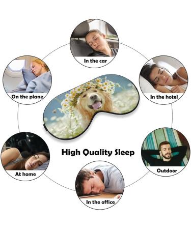 Golden Retriever Wreath Sleep Mask - Cute Eye Covers for Men & Women - Buy Online on GoSupps.com