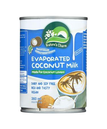 Nature's Charm Evaporated Coconut Milk 12.2oz (Pack of 6) - Dairy-Free, Vegan, and Versatile Cooking Ingredient - Buy Online on GoSupps.com