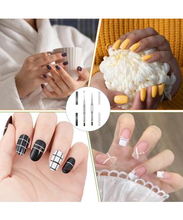 Simarro Dual-Ended Nail Design Brush - Rhinestone Handle Gel Brush & Dotting Tool for Professional Nail Art (1pc White - Buy Online on GoSupps.com