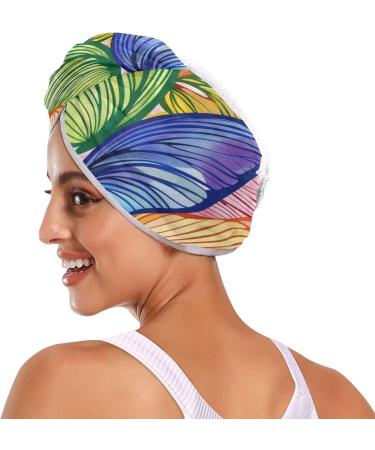 Colorful Butterfly Hair Towels 2 Pack | Super Absorbent Quick Dry Hair Turbans for Women & Girls - Buy Online on GoSupps.com