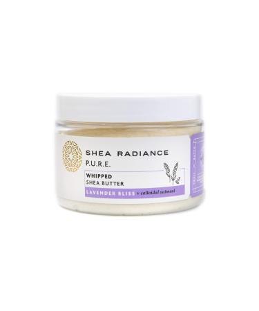 Shea Radiance Whipped Shea Butter w/ Colloidal Oatmeal - Blended w/ Skin-Soothing Oatmeal & Moisturizing Rice Bran Oil | Lavender (7oz) Lavender Bliss 7 Ounce