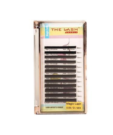 THE LASH SUPPLY Easy Fan Volume Eyelashes Magic Lashes Extension Professional Supplies C/D Curl 9-20mm Length 0.05 Thickness Black Matte Lashes Lash Mixed Length Tray C Curl 16