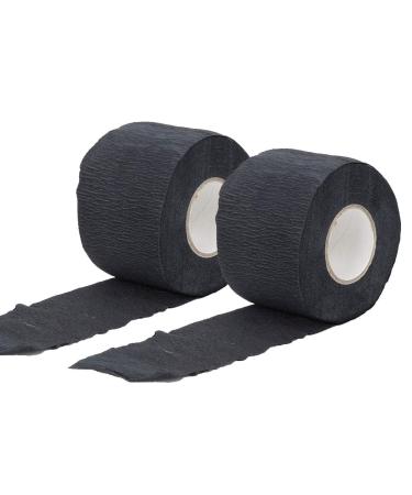 2 Rolls Neck Paper Professional Neck Ruffle Roll Paper Neck Band Protector Disposable Barber Neck Strip for Hair Washing Shaving Styling Coloring
