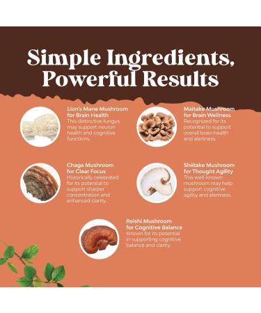 Bundle of Nootropic Brain Supplement - Mental Health & Clarity with VIT A B6 Riboflavin Niacin Thiamin Folate and Advanced Mushroom Complex Capsules - 10X Lions Mane with Reishi Chaga Maitake Shiitake - Buy Online on GoSupps.com