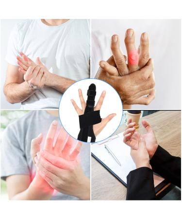 Jetisva Trigger Finger Splint Support with Wrist Brace - Adjustable Thumb and Middle Finger Splint for Arthritis - Right and Left Hand Support - Buy Online on GoSupps.com