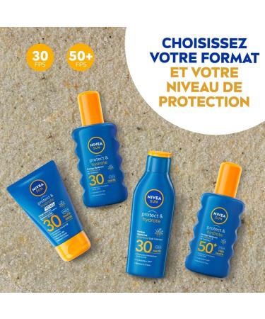 NIVEA Sun Protect & Hydrate Travel Size SPF 30 (1 x 50 ml) 48H Hydration Sun Cream Sun Protection with Pleasant Formula - Buy Online on GoSupps.com