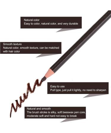 Sonew 4 Different Colors Eyebrow Pencils Sweatproof and Waterproof Eyebrow Pencil Can Draw Tiny Eyebrows and Fill in Areas - Buy Online on GoSupps.com