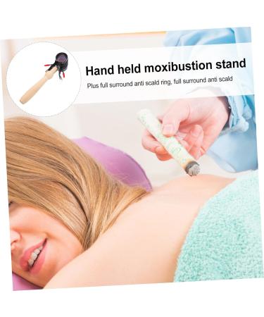 Gleavi Moxibustion Stand & Hand Roller | Portable Acupuncture Massage Tool | Stainless Steel Moxa Holder 19.3x5.2cm - International Shipping Available - Buy Online on GoSupps.com