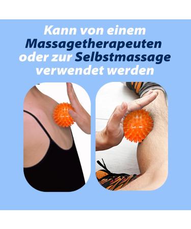 Resultsport Lacrosse & Hedgehog Ball Massage Set for Plantar Fasciitis Relief | Foot & Trigger Point Massage - Deep Fabric Myofascial Relief - Orange - Buy Online on GoSupps.com