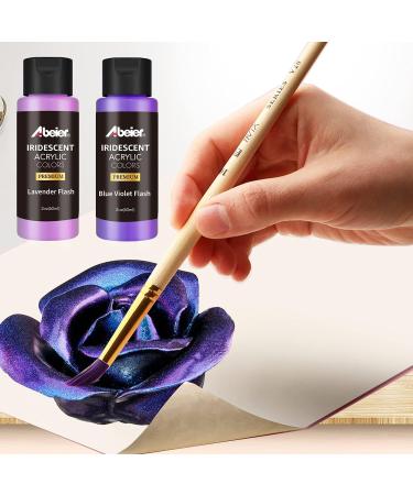 ABEIER Iridescent Acrylic Paint Set - 18 Chameleon Colors - 2oz/60ml Bottles - Non-Toxic, High Viscosity Paint for Rocks, Crafts, Canvas, Wood, Fabric, Ceramic & Stone - Buy Online on GoSupps.com