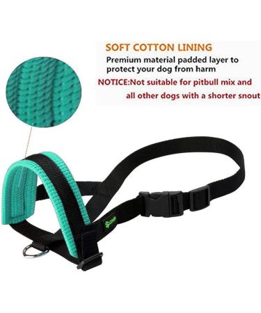 ILEPARK Adjustable Nylon Dog Muzzle - Stop Biting Barking & Chewing - Size S Green | International Shipping - Buy Online on GoSupps.com