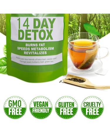 Detox Tea - 14 Day Appetite Suppressant Tea | Slimming Herbal Tea Maintaining Healthy Lifestyle Weight Management Support Bloating - Buy Online on GoSupps.com