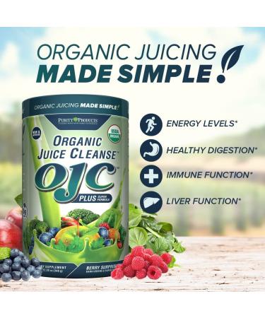 Certified Organic Juice Cleanse OJC Plus Berry Surprise - 30+ Organic Veggies and Fruits - Promotes Energy & Digestive Function - 5g Fiber - 12.28oz - 30 Servings - Buy Online on GoSupps.com