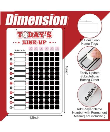 Pelopy 12x18 Inches Dugout Board | Dry Erase Baseball Lineup Board | Aluminum Coaching Accessories with Hooks, Name Plates & Position Letters - Buy Online on GoSupps.com