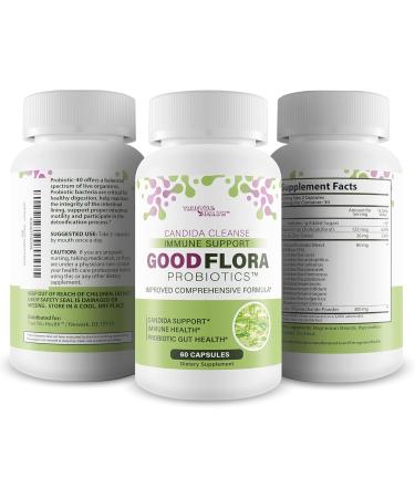Good Flora Probiotics Candida Cleanse Immune Support - Our Best Candida Probiotic Supplement - Our Best Candida Cleanse Detox - Candida Yeast Cleanse - Candida Overgrowth Cleanse Candida Cleanse Pills - Buy Online on GoSupps.com