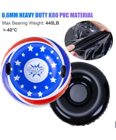 LIFECHOIC 48 Heavy Duty Snow Tubes for Sledding - 2 Pack, Thickened Hard Bottom, Handles - Winter Outdoor Fun for Kids and Adults - Buy Online on GoSupps.com