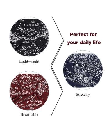 YBSHIN Boho Bandeau Headbands Black Wide Knot Hair Scarf - Pack of 3 Set 2 - Buy Online on GoSupps.com