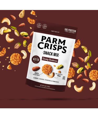 ParmCrisps Snack Mix Variety - Cheese Crisps and Nuts Snack (Original, Smokey Barbeque, Ranch) - High-Protein, Low Carb, Gluten Free - 6oz (Pack of 3) - Buy Online on GoSupps.com