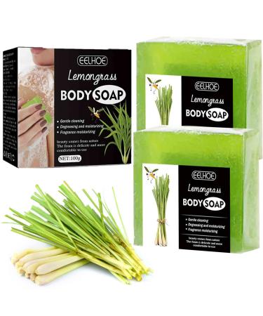 2PCS 2 in 1 Citronella Soap  Citronella Soap for Humans  Citronella Soap Bar  Citronella Body Soap  Citronella Lemongrass Soap  Natural Citronella Body Soap for for Body & Facial Skin House and Travel