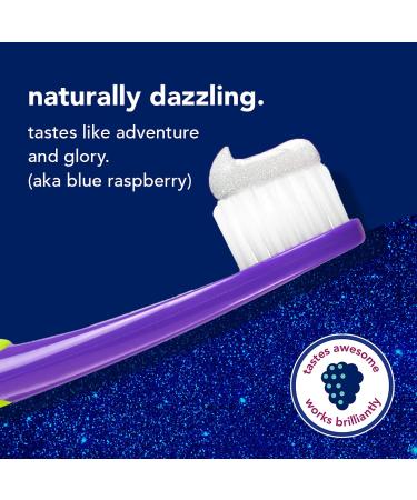 Dragon Dazzle Blue Raspberry Kids Toothpaste - Fluoride, No Artificial Sweeteners, No SLS - Gluten Free, Vegan - Ages 2+ - Pack of 3 (4.2 OZ Tubes) - Buy Online on GoSupps.com
