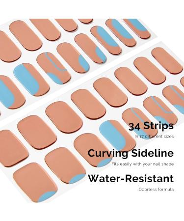 NAILOG Semi Cured Gel Nail Strips 34 pcs Salon-Quality Gel Nail Stickers Long Lasting Nail Wraps for Women with Soft Gel Finish Animal Print Jazz Age - Buy Online on GoSupps.com