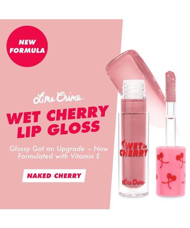 Lime Crime Wet Cherry Lip Gloss Naked Cherry - Cherry Scented Nude Blush | Vegan, Plumping, Long-Lasting Gloss - Buy Online on GoSupps.com