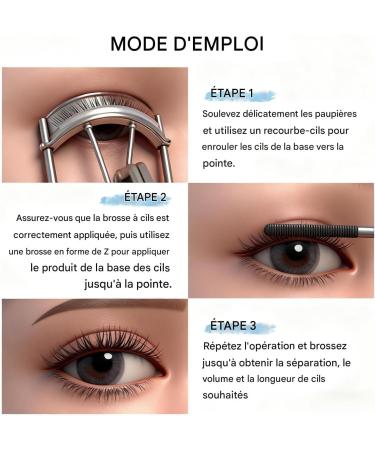 Mascara En Fer Volume Courb Longue Tenue - Mascara Effet Extensions De Cils Pour Femmes Pour Usage Quotidien Voyages Rendez-vous Travail Affaires Occasions Sp ciales - Buy Online on GoSupps.com