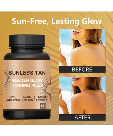 Carotenoid Tanning Blend for a Natural Glow - Tan Pills for Men and Women Healthy Tan Golden Glow Sunless Tanning Capsules with Beta Carotene & Astaxanthin & Lycopene (60 Capsules) - Buy Online on GoSupps.com