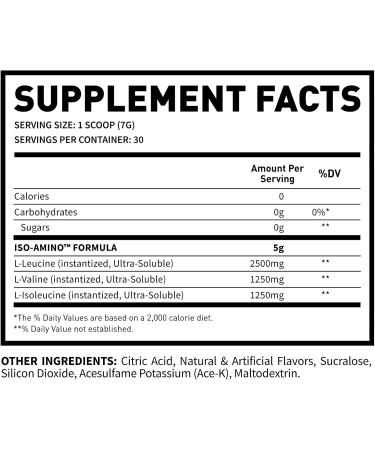 Buy Man Sports ISO-Amino BCAA Powder - Blue Bomb-Sicle Flavor 30 Servings (210g) - International Shipping Available - Buy Online on GoSupps.com