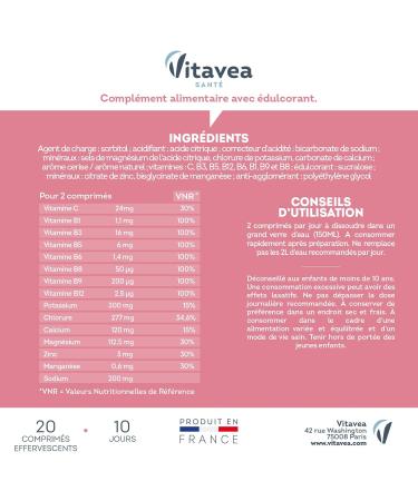 HydraFresh - Pastilles hydratation Effervescentes - Magn sium lectrolytes Calcium Vitamines C et B - Compl ment alimentaire nergie saveur Cerise - Sans Sucres - Fabriqu en France - Buy Online on GoSupps.com