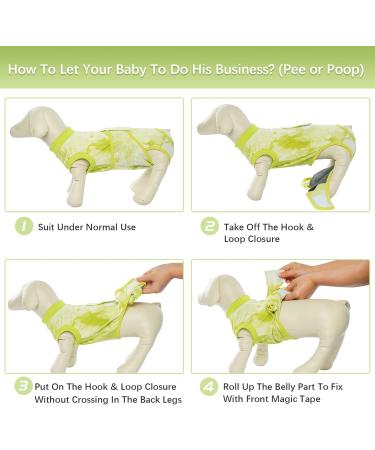Kuoser Dog Recovery Suit - Postoperative Wound Protection Shirt for Dogs | Soft Breathable Anti-Lick E-Collar Alternative (XL Green) - Buy Online on GoSupps.com