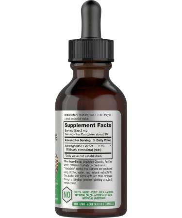 Horb ach Ashwagandha Root Liquid Extract | 2 fl oz | Alcohol Free Tincture | Vegetarian Non-GMO Gluten Free Supplement - Buy Online on GoSupps.com