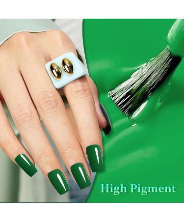 Green Nail Polish Quick Dry Nail Polish Green Nail Varnish - Long Lasting No UV Needed Dark Green Nail Polish for DIY Nail Art Manicure at Home Salon French Manicure Gel Polish 13ml - Buy Online on GoSupps.com