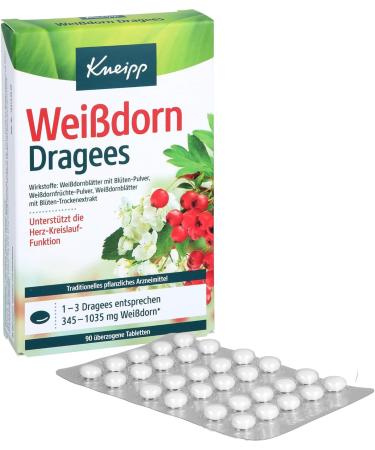 Kneipp Hawthorn Dragees 90 St - Premium Herbal Supplements for Heart Health | Buy Internationally - Buy Online on GoSupps.com