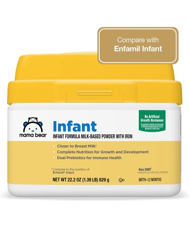 Mama Bear Infant Milk-Based Baby Formula Powder with Iron, Prebiotics, Omega 3 DHA, Choline - 22.2 Ounce - Buy Online on GoSupps.com