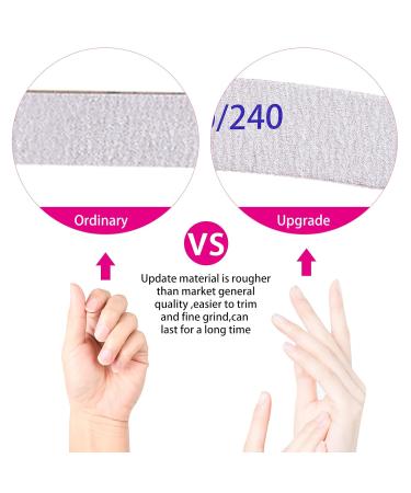 Uraqt 15-Piece Double-Sided Nail File Set - 180/240 Grit Disposable Files for Gel Nails - Purple Banana Tools & Accessories - Buy Online on GoSupps.com