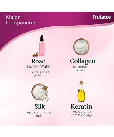 Frulatte Organic Rose Water Hair Mask for Dry & Damaged Hair | Growth Hair Masque | All Hair Types | 500ml - Buy Online on GoSupps.com