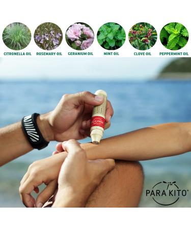 PARA'KITO Mosquito Repellent Bundle - Roll-on, Wristband, Clip (Blue/Camo) - Buy Online on GoSupps.com