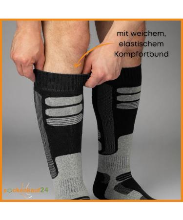 Buy 2 Pairs of Breathable Ski Socks for Men & Women - Knee Highs Sizes 35-38 Black - Buy Online on GoSupps.com