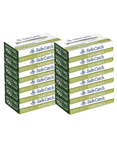Safe Catch Wild Sardines in Extra Virgin Olive Oil - Pack of 12, 4.4oz Tins - Low Mercury Tested, Keto, Kosher, Non-GMO - Buy Online on GoSupps.com