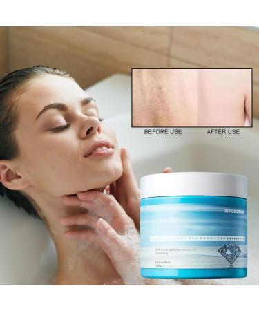 GkgWuxf Sea Salt Body Scrubs Women Oily Skin Exfoliating Cream Body Deep Cleanser for Women and Men - Buy Online on GoSupps.com