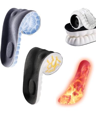 2 Pairs 4D Constant Temperature Comfort Starter U-Shape Insoles | Memory Foam Inserts with Strong Arch Support | Black & Grey 45-46 - Buy Online on GoSupps.com