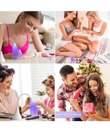 Portable UV LED Nail Lamp - Hands-Free, 360 Rotatable Mini Dryer for Fast Gel Polish Curing at Home or Salon - White - Buy Online on GoSupps.com