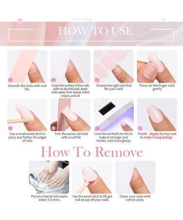 Rosarden Semi Cured Nail Wraps - 20PCS Semi Cured Gel Nail Strips - Pink Glitter Stickers French Manicure Stickers - Adhesive Gel Nail Wrap Stickers Decals(UV/LED Lamp Required) Glitter Purple - Buy Online on GoSupps.com