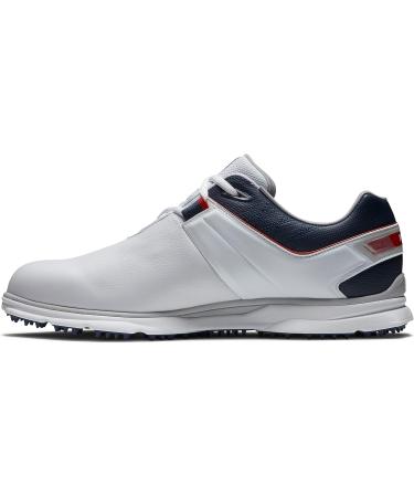 FootJoy Men's Pro/SL Golf Shoes 9.5 - White/Navy/Red | Premium Performance and Style - Buy Online on GoSupps.com