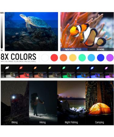 NEEWER RGB Underwater Diving Light 131ft, IPX8 Waterproof LED Video Light, 8 Colors, 5500K, CRI 95+, 5000lux, Compatible with Gopro for Hero 11/10/9/8 (SL-20) - Buy Online on GoSupps.com