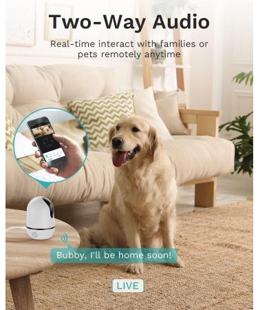 WUUK 4MP Indoor Security Camera - Pan Tilt Cam for Baby Monitor - Wi-Fi Home Security Pet Camera - Motion Detection & Tracking, Night Vision, 2-Way Audio - Alexa & Google Compatible - Buy Online on GoSupps.com