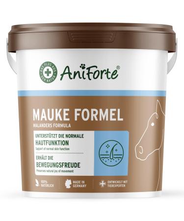 AniForte Mauke Horse Formula 1kg - Skin & Hoof Care, Metabolism & Immune System Support, Horse Care for Vital Skin & Wellness