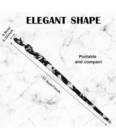 Vibrant Leopard Print Acetate Hair Sticks Set with Flannelette Bag - Hair Accessories for Women and Girls - Buy Online on GoSupps.com